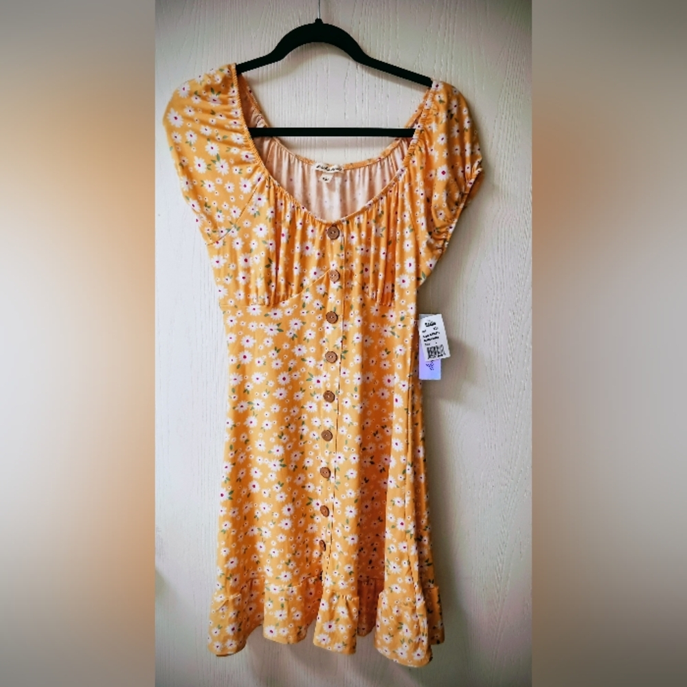 Derek Heart Cottage Core Boho Sz L Mini Dress NWT